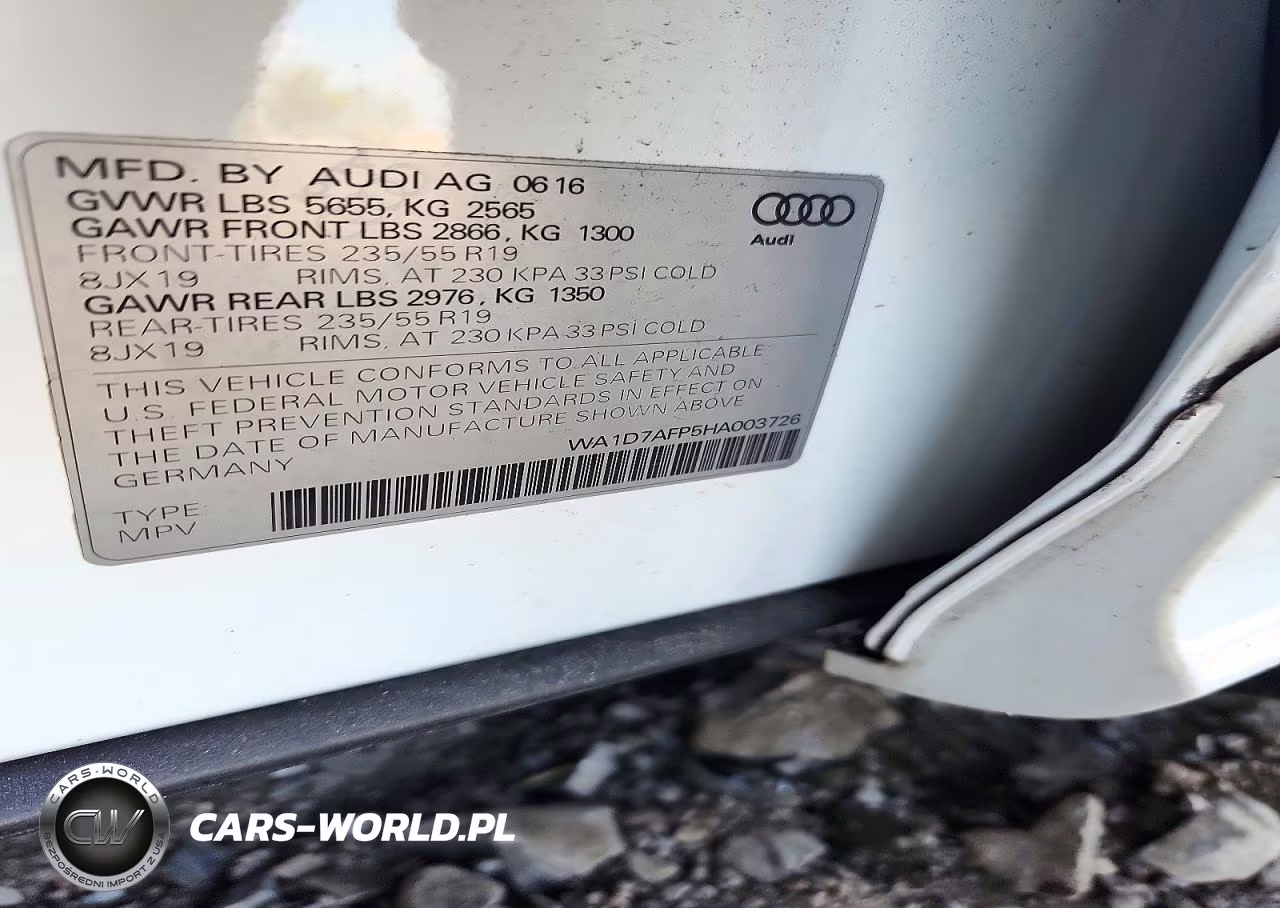 2017 Audi Q5 VIN:WA1D7AFP5HA003726 - 13