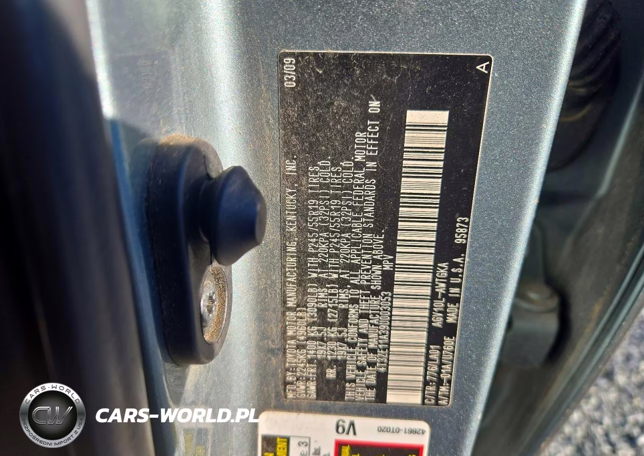 2009 Toyota Venza Fwd 4Cyl VIN:4T3ZE11A39U003053 - 13