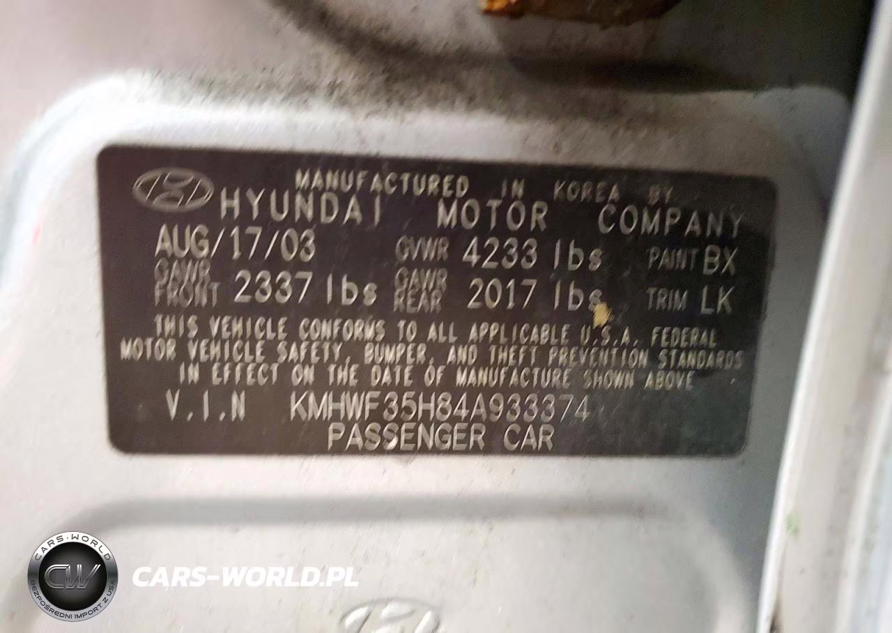 2004 Hyundai Sonata Gls VIN:KMHWF35H84A933374 - 12