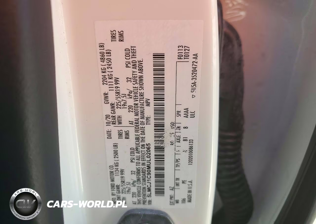 2021 Lincoln Corsair VIN:5LMCJ1C90MUL02065 - 13