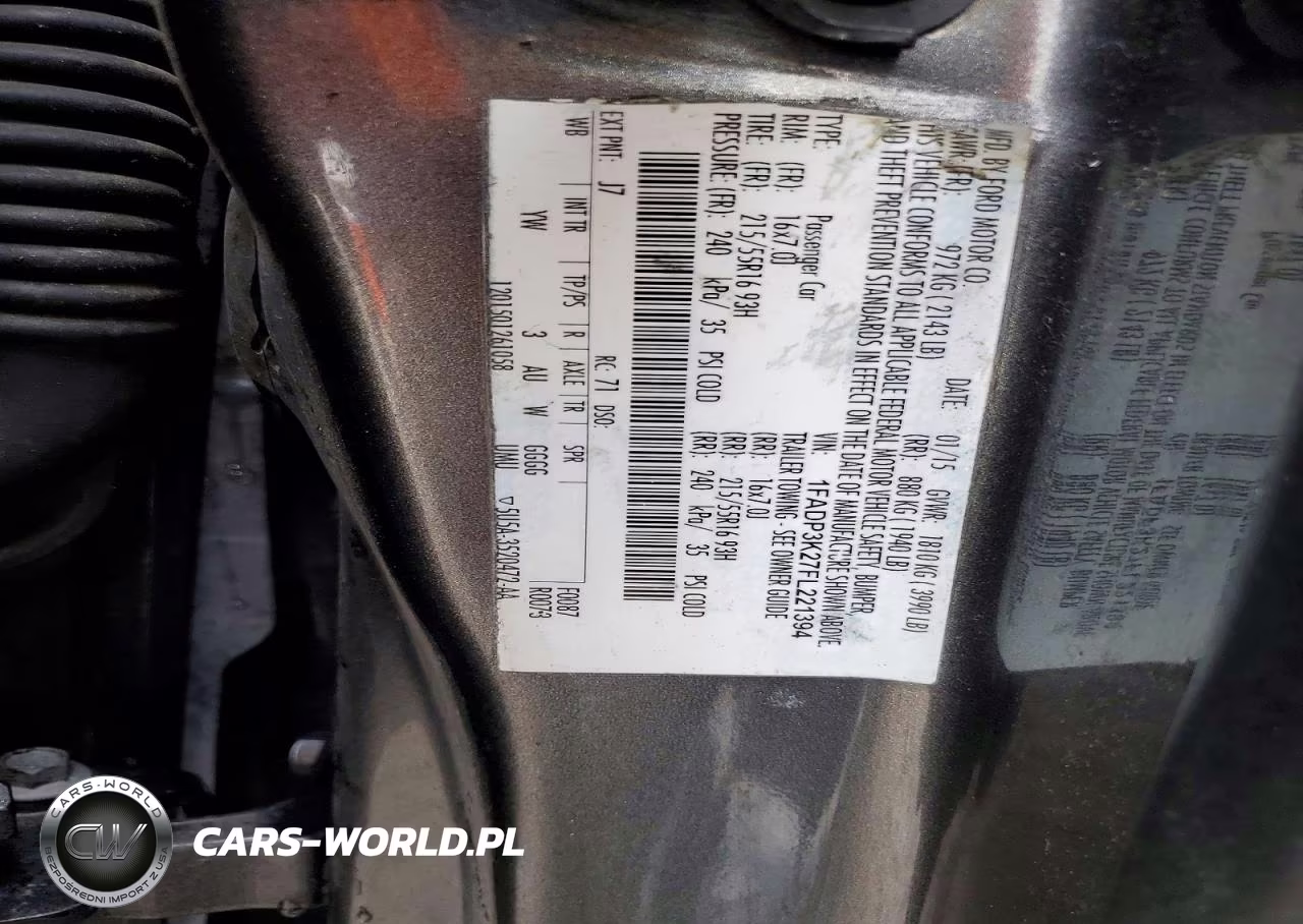 2015 Ford Focus Se VIN:1FADP3K27FL221394 - 12