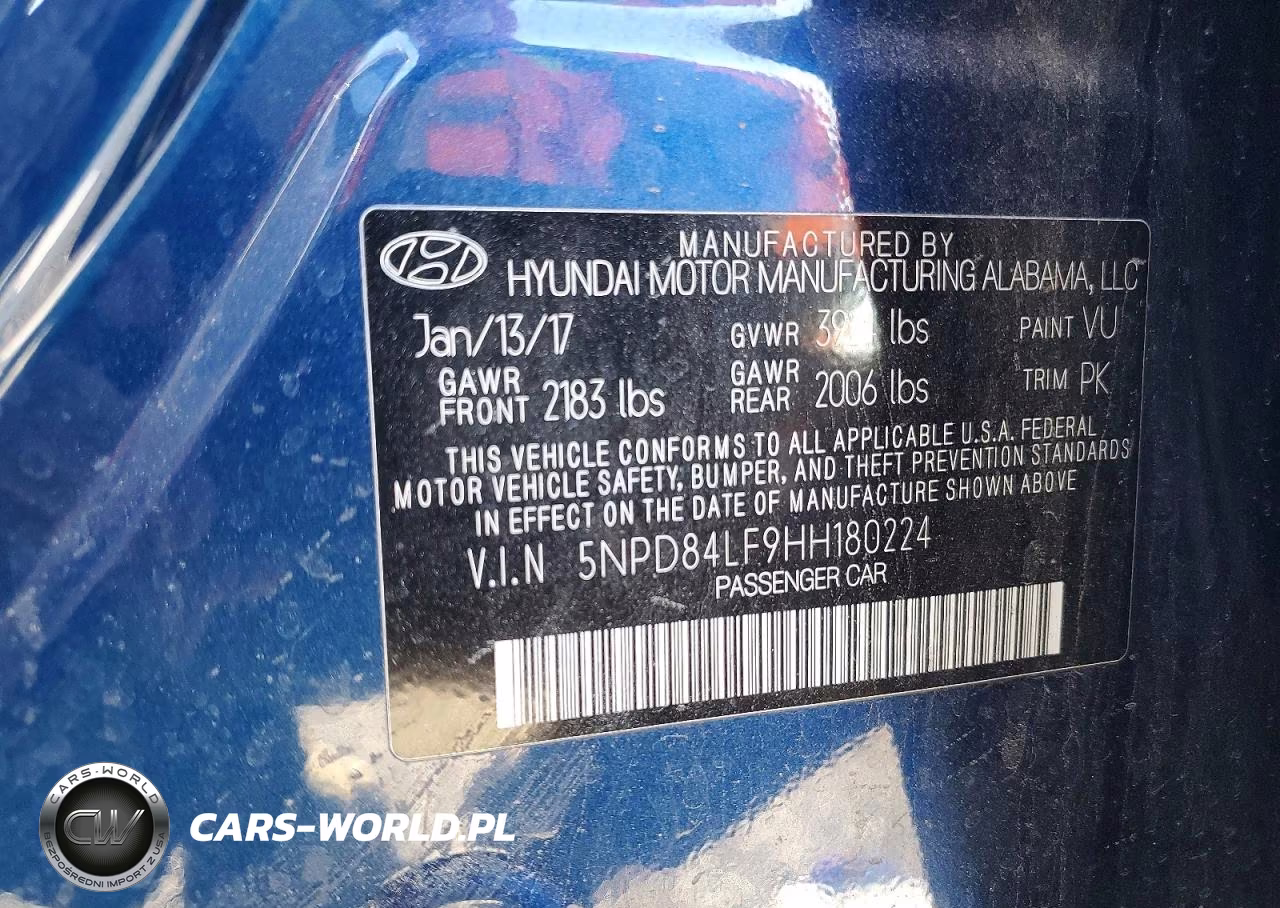 2017 Hyundai Elantra Se VIN:5NPD84LF9HH180224 - 12