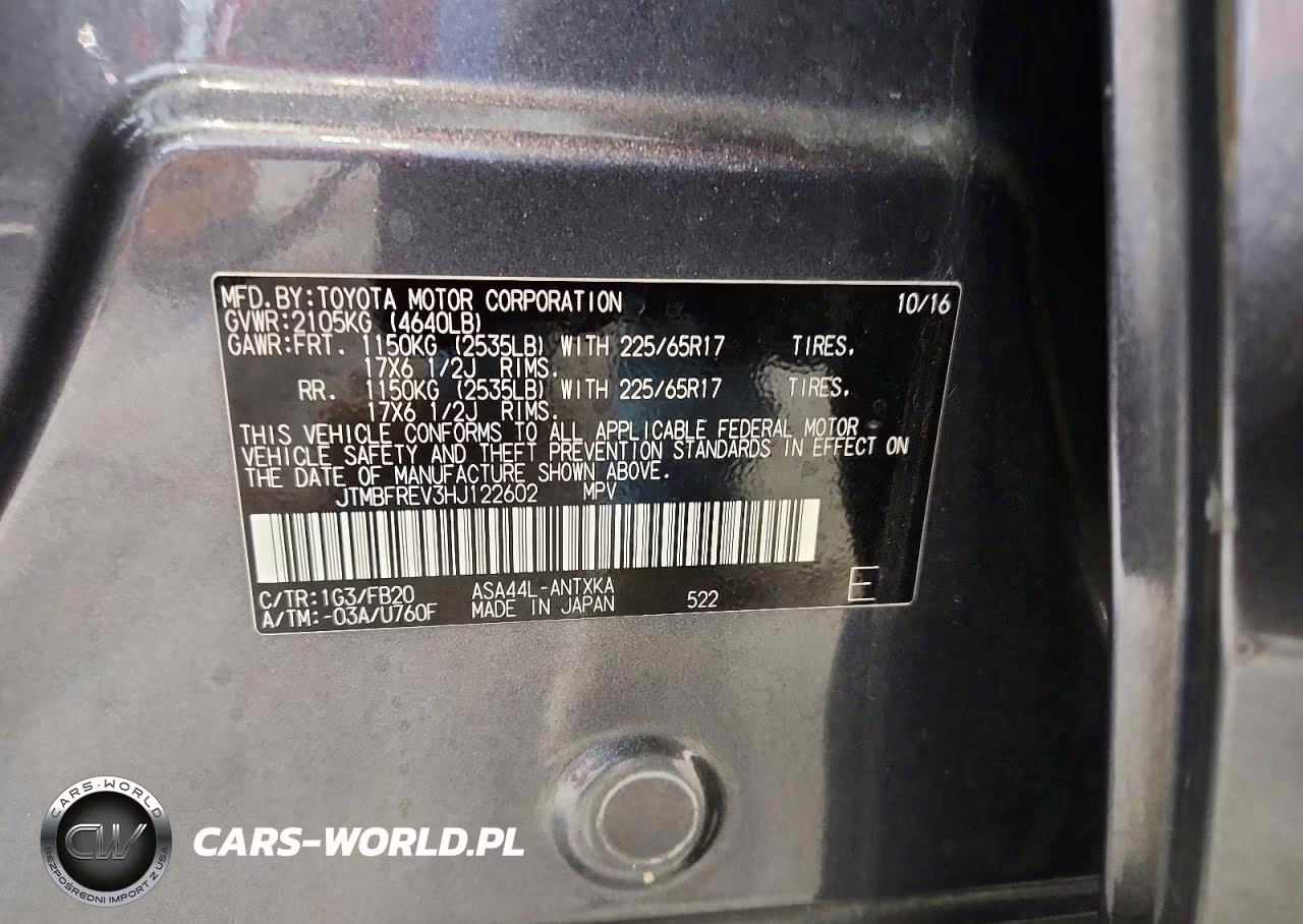 2017 Toyota Rav4 Le VIN:JTMBFREV3HJ122602 - 13
