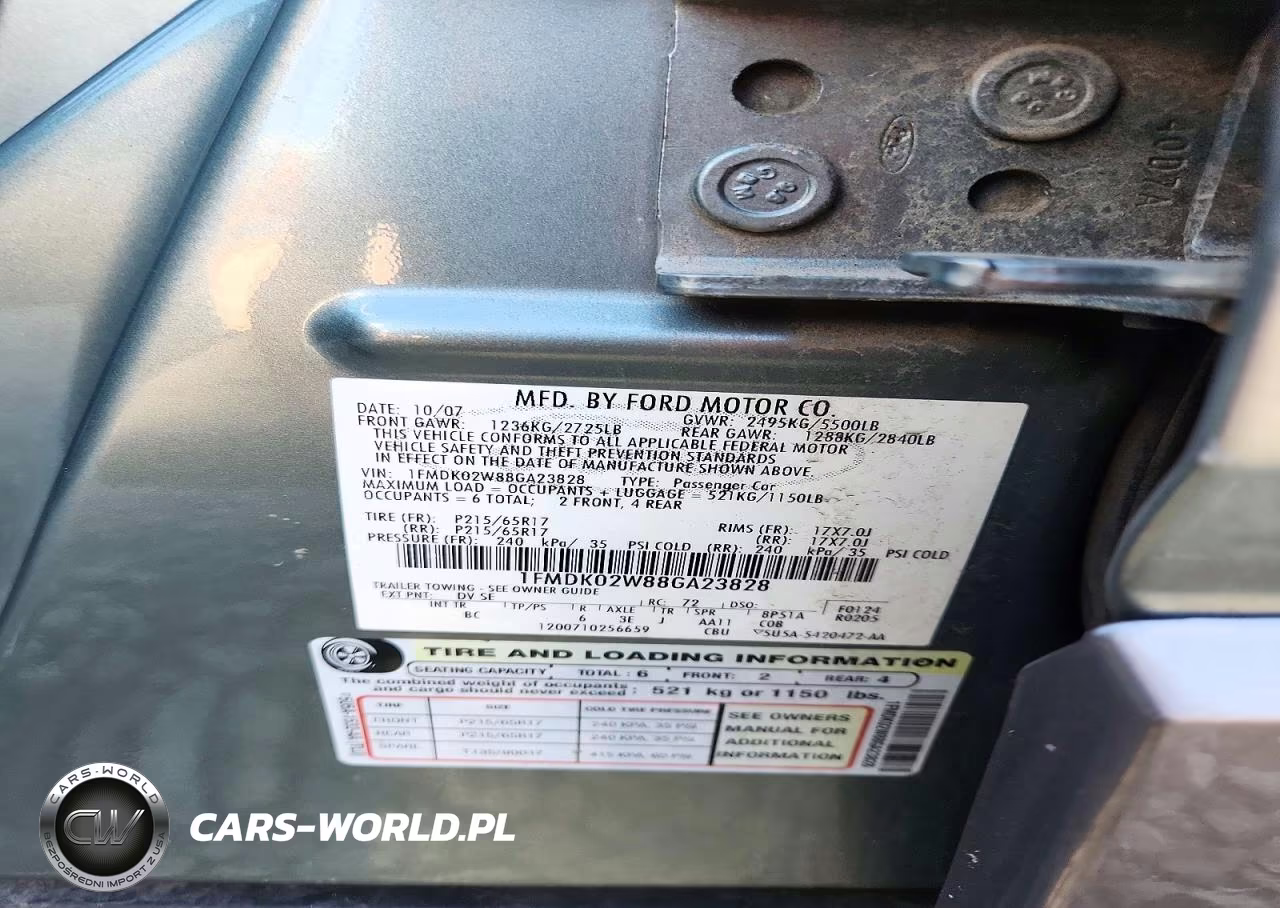 2008 Ford Taurus X Sel VIN:1FMDK02W88GA23828 - 13