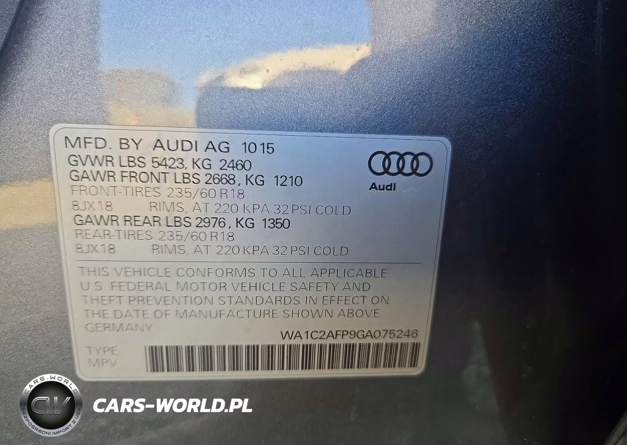 2016 Audi Q5 Premium VIN:WA1C2AFP9GA075246 - 14