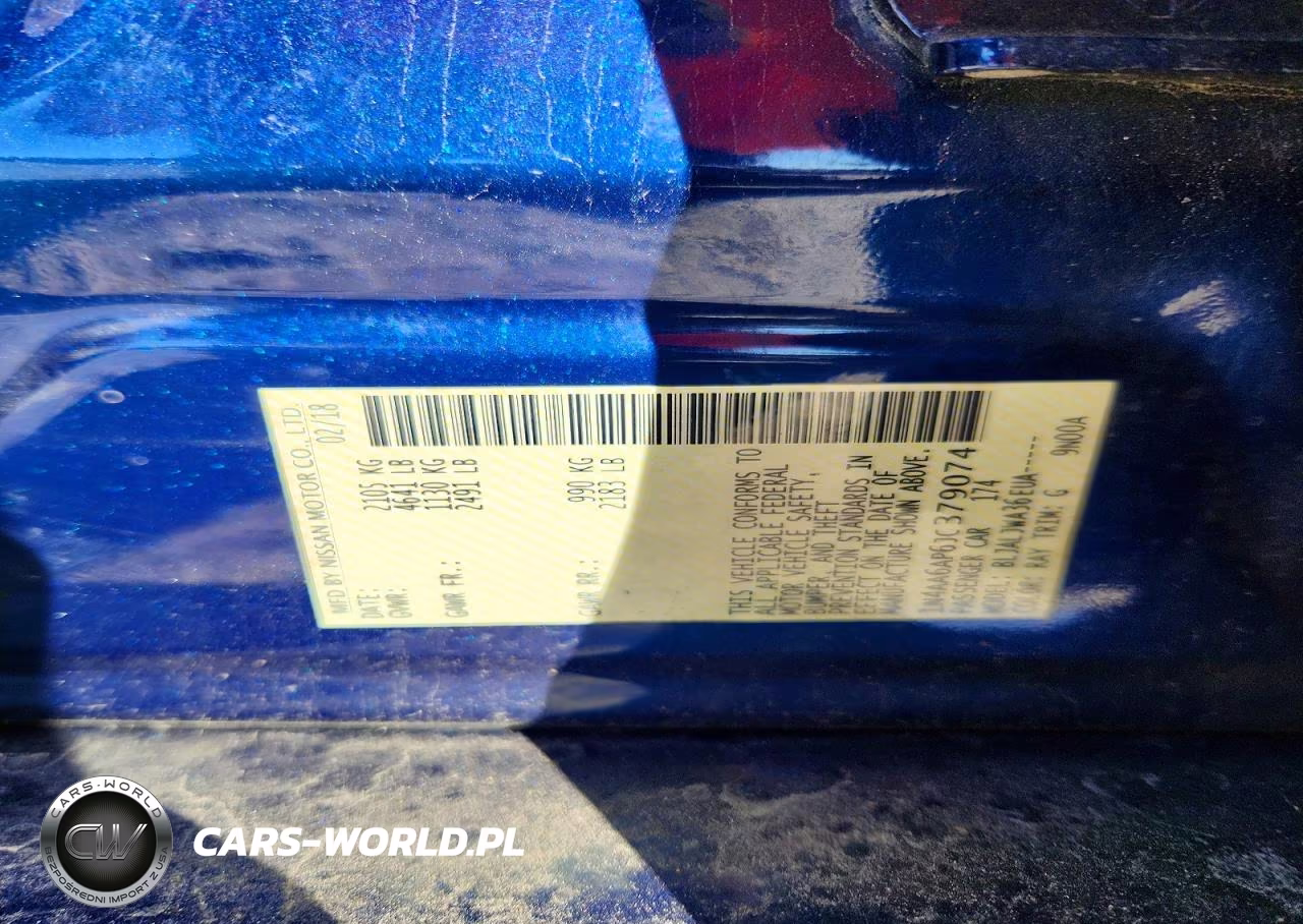 2018 Nissan Maxima 3.5 Sv VIN:1N4AA6AP6JC379074 - 12