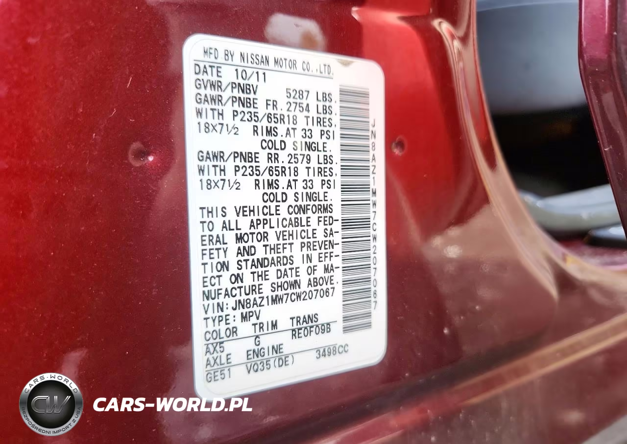 2012 Nissan Murano S VIN:JN8AZ1MW7CW207067 - 13