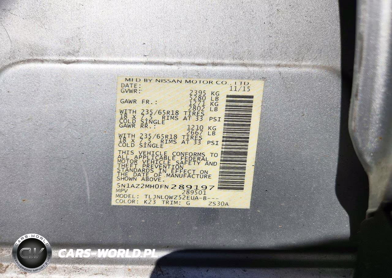2015 Nissan Murano Sv VIN:5N1AZ2MH0FN289197 - 13