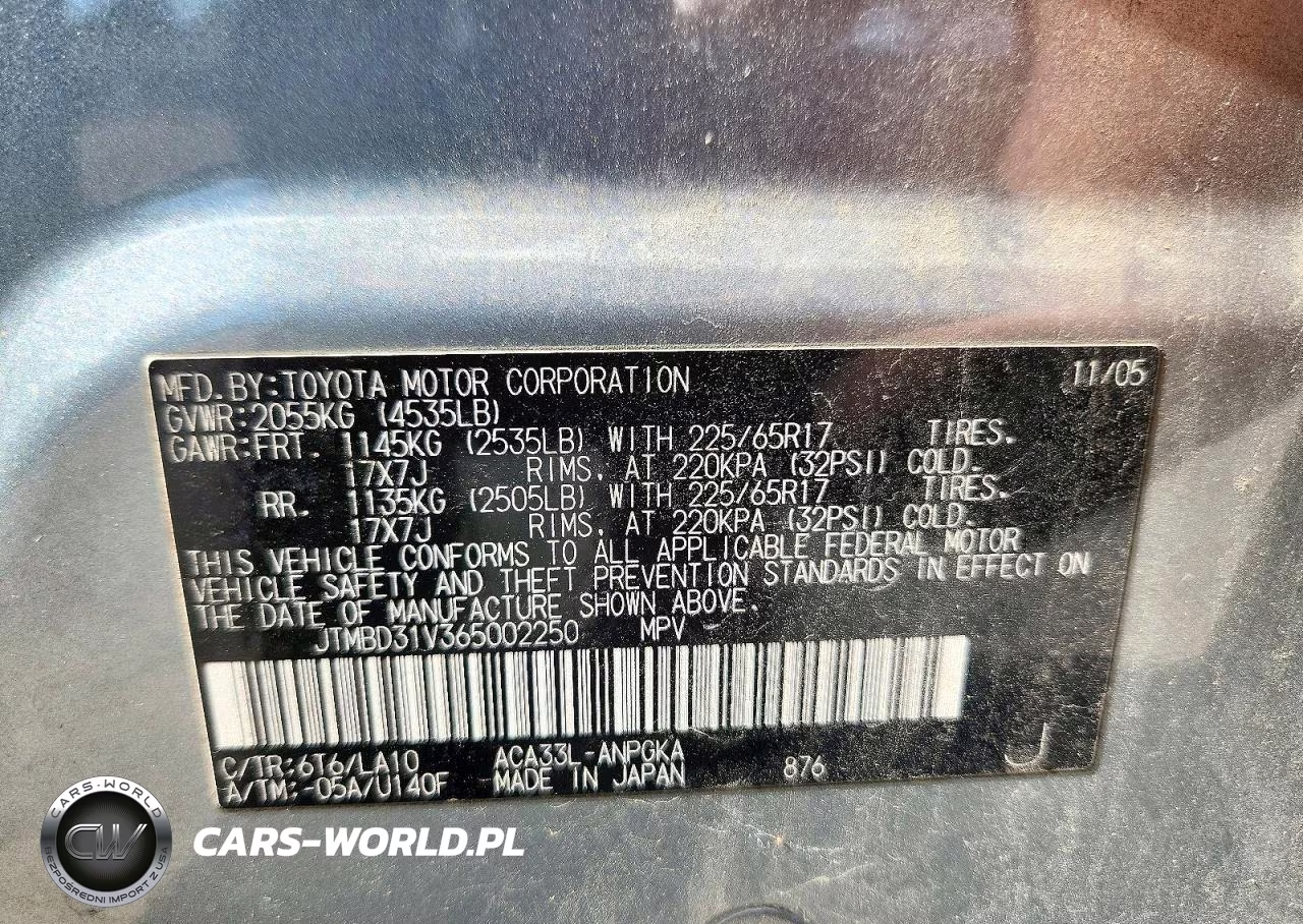 2006 Toyota Rav4 Limited VIN:JTMBD31V365002250 - 13
