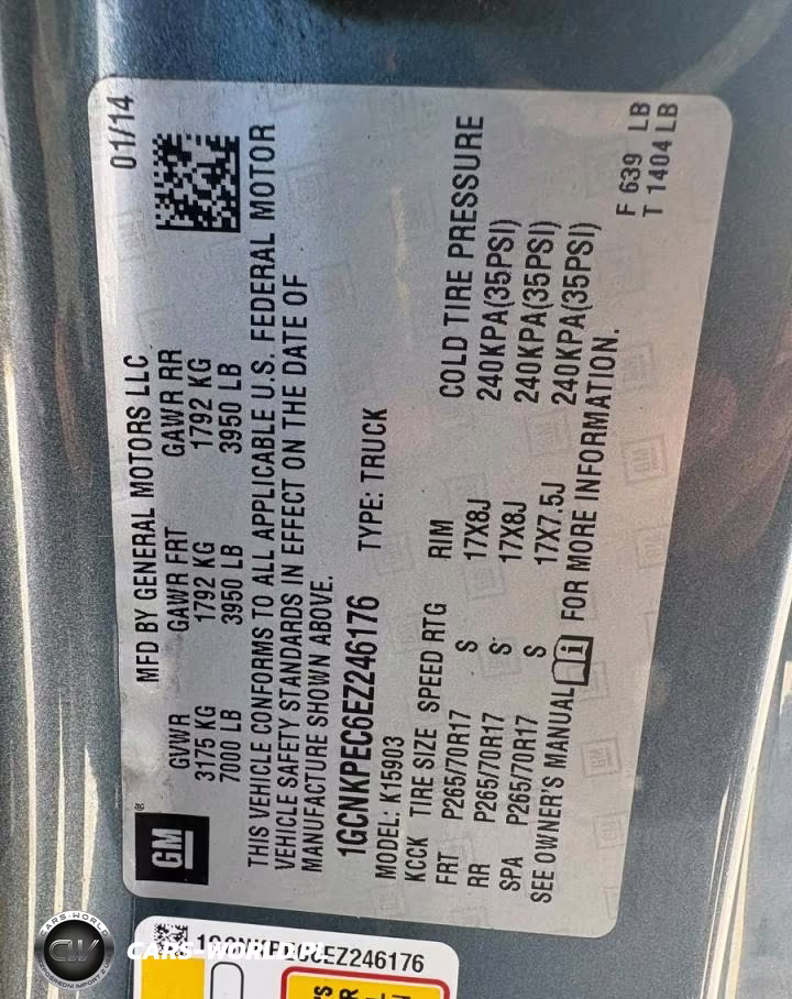 2014 Chevrolet Silverado K1500 VIN:1GCNKPEC6EZ246176 - 10