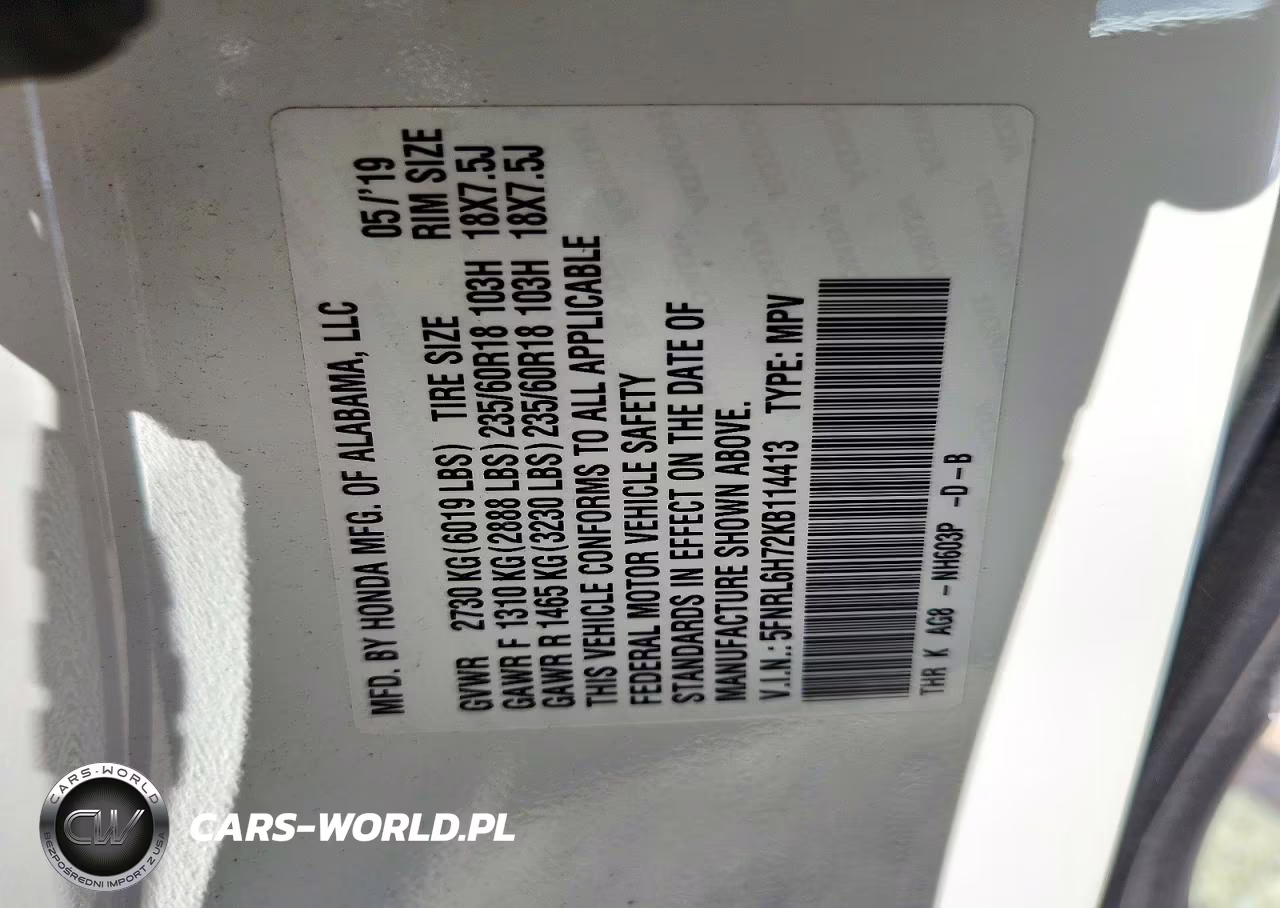 2019 Honda Odyssey Exl VIN:5FNRL6H72KB114413 - 13