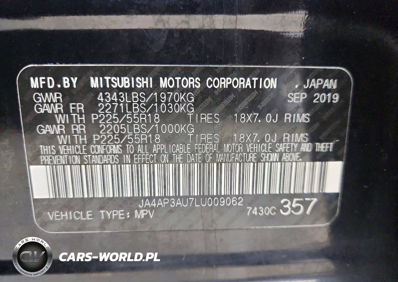 2020 Mitsubishi Outlander Sport Es VIN:JA4AP3AU7LU009062 - 13