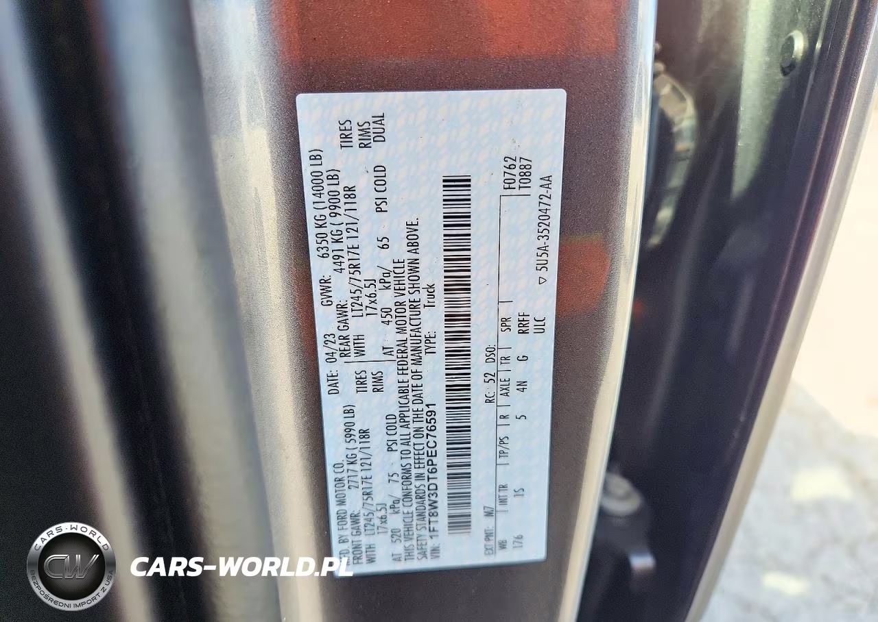 2023 Ford F350 Super Duty VIN:1FT8W3DT6PEC76591 - 13