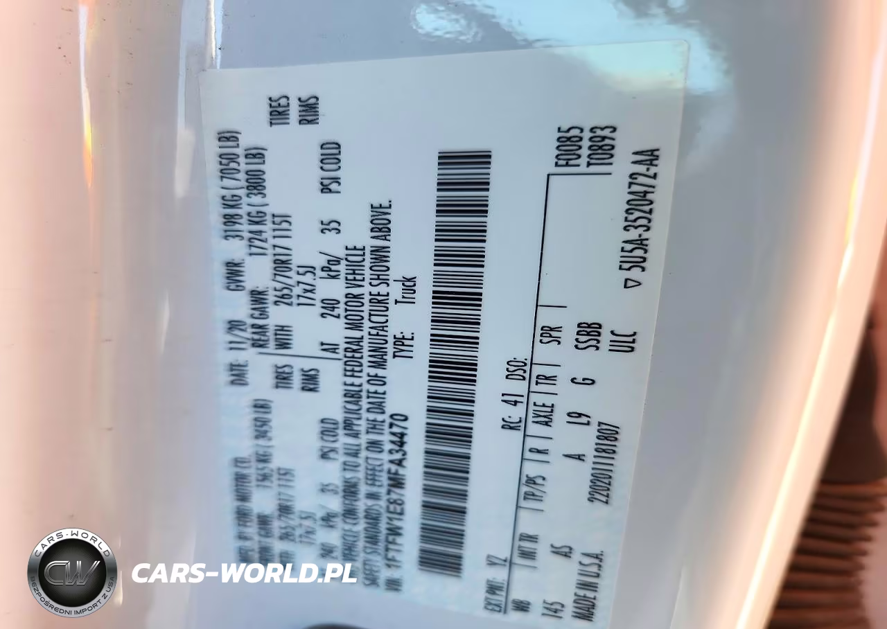 2021 Ford F150 Supercrew VIN:1FTFW1E87MFA34470 - 12