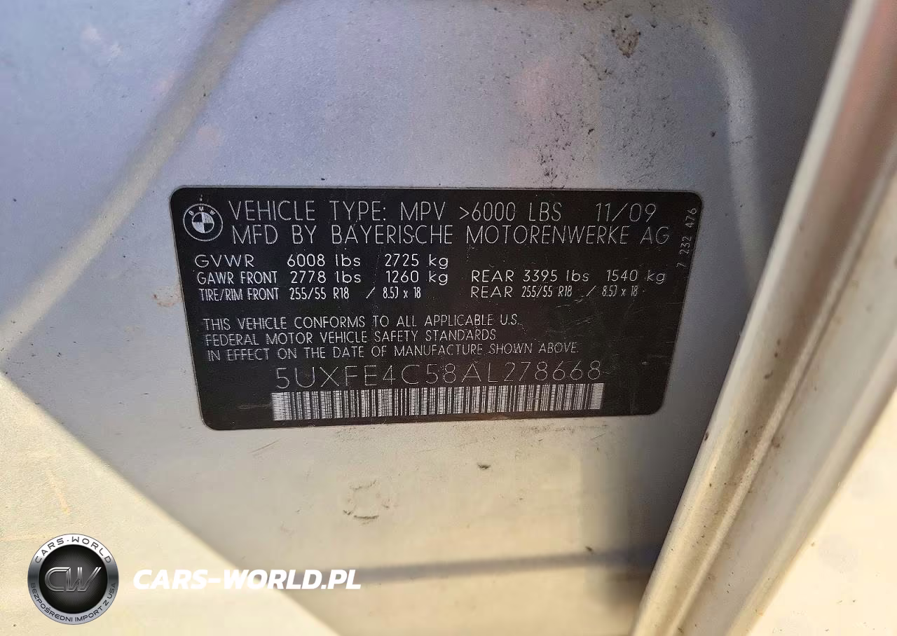 2010 BMW X5 xDrive30I VIN:5UXFE4C58AL278668 - 13