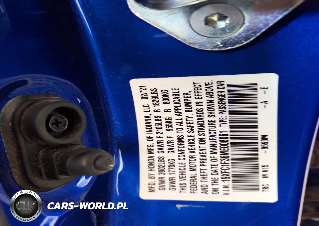2021 Honda Civic Ex VIN:19XFC1F36ME008061 - 12