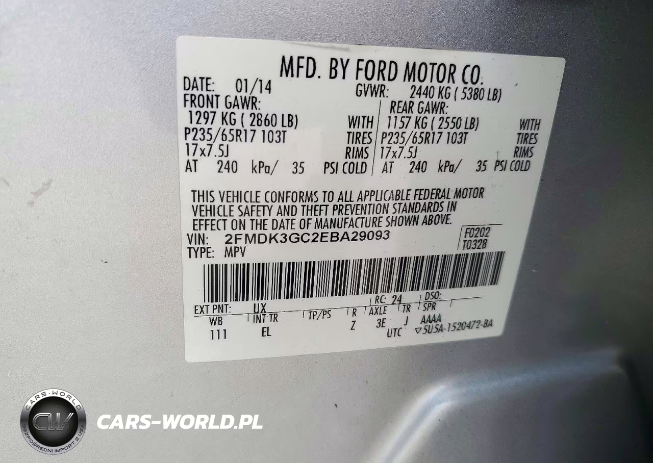 2014 Ford Edge Se VIN:2FMDK3GC2EBA29093 - 13