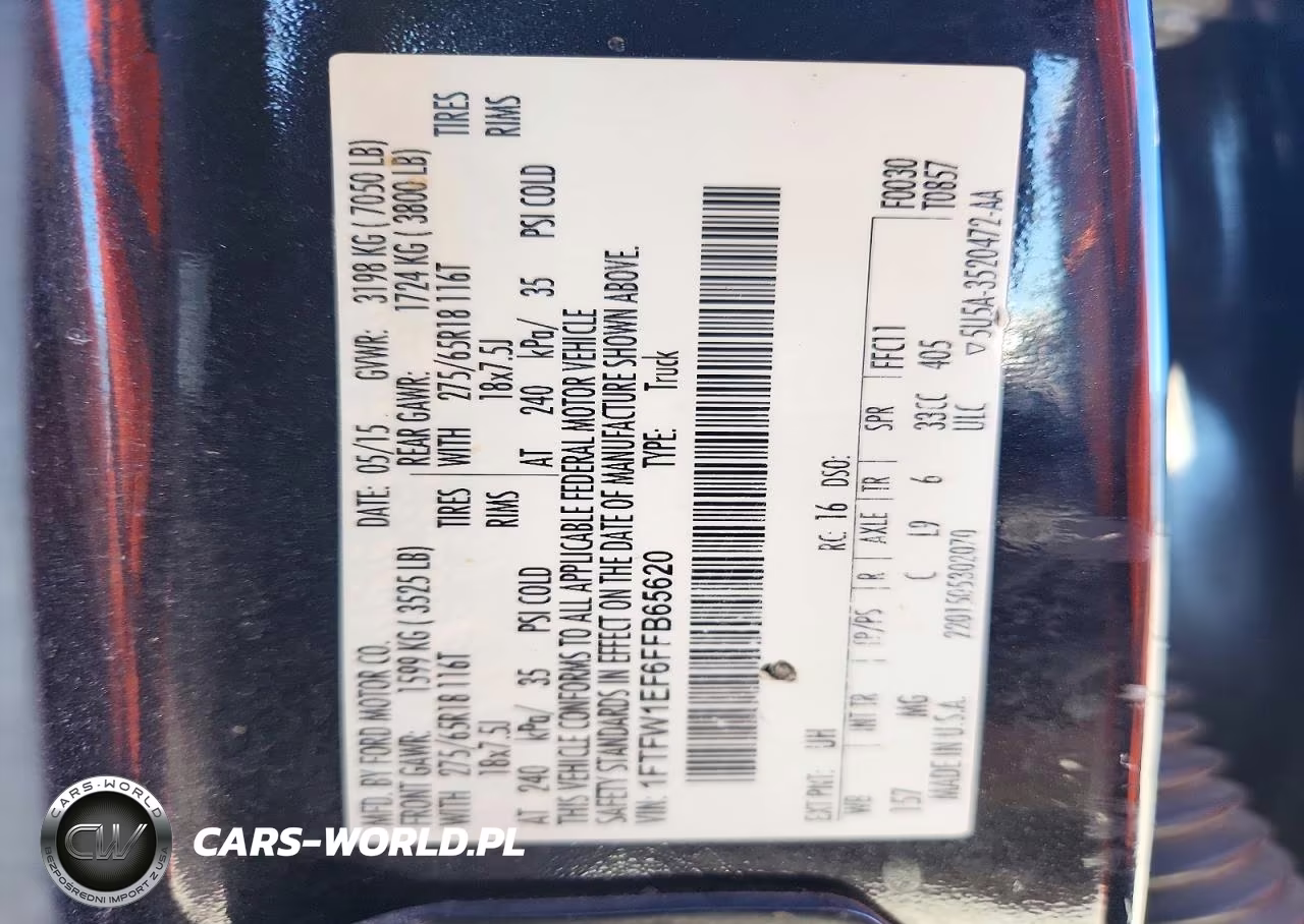2015 Ford F150 Supercrew VIN:1FTFW1EF6FFB65620 - 12