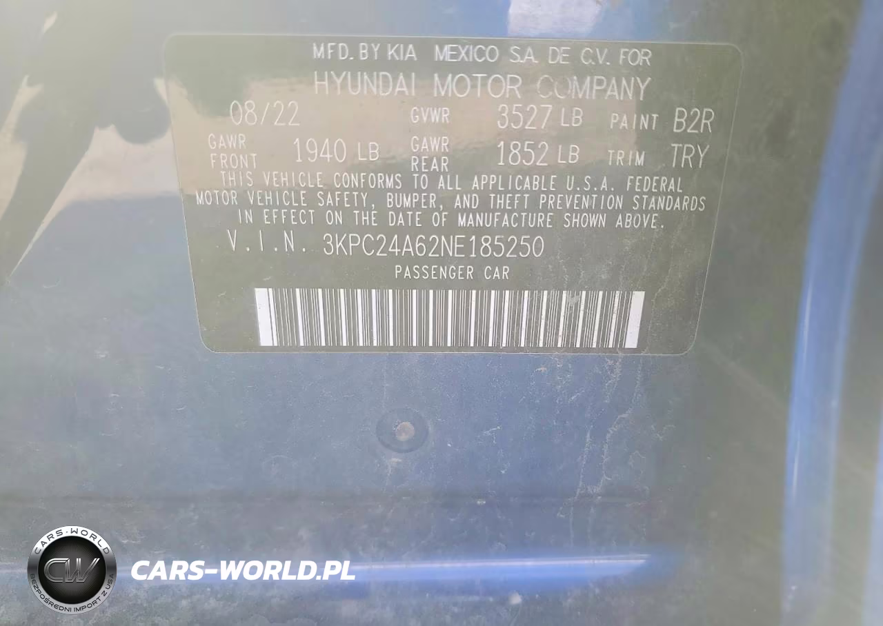 2022 Hyundai Accent Se VIN:3KPC24A62NE185250 - 12