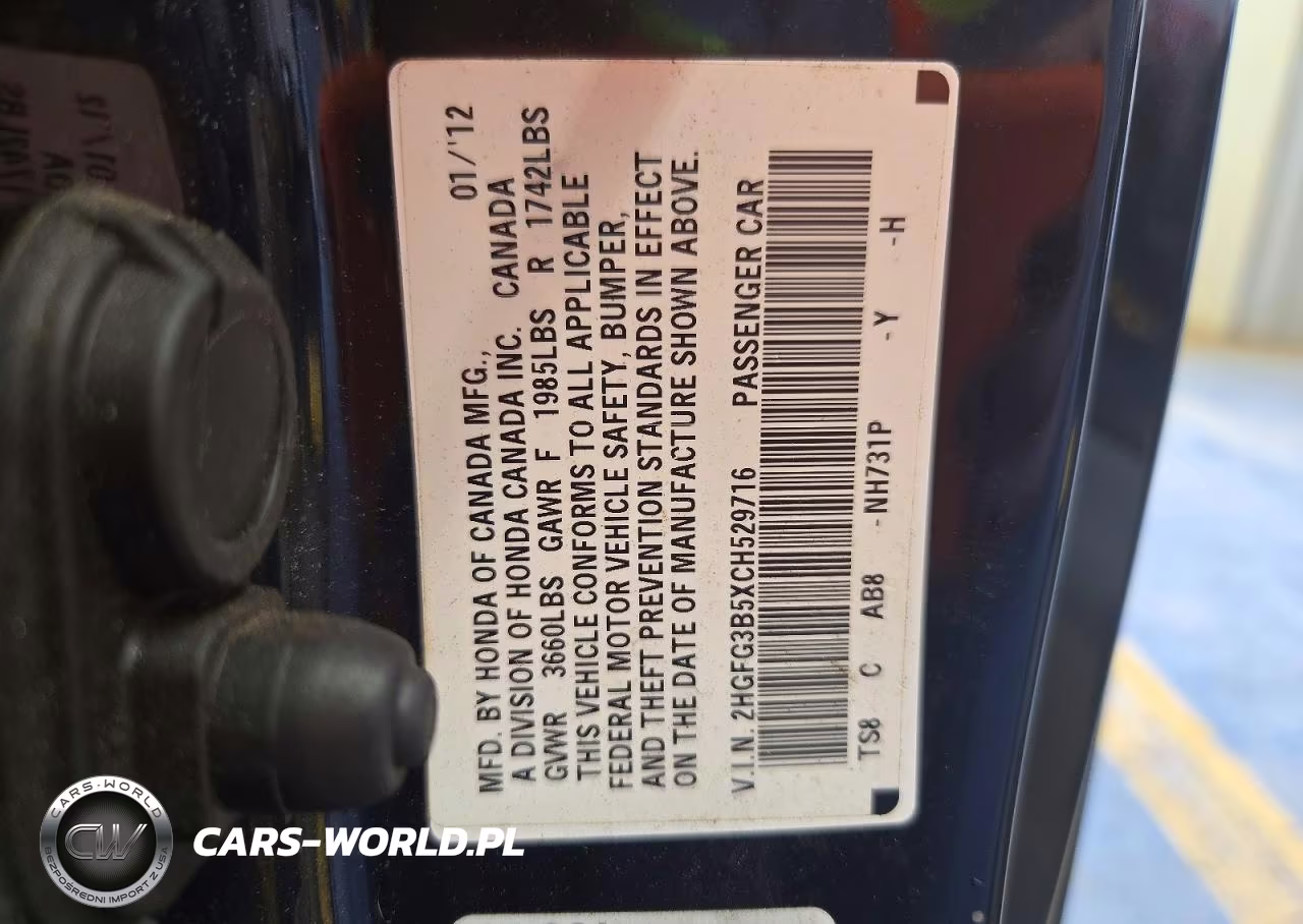 2012 Honda Civic Lx VIN:2HGFG3B5XCH529716 - 12