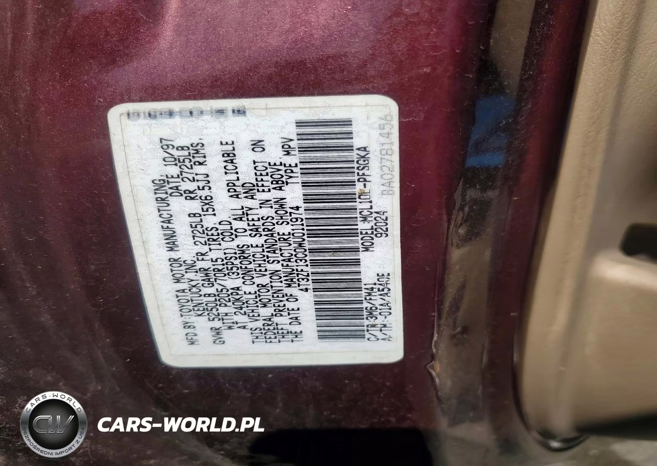 1998 Toyota Sienna Xle VIN:4T3ZF13C0WU011974 - 13