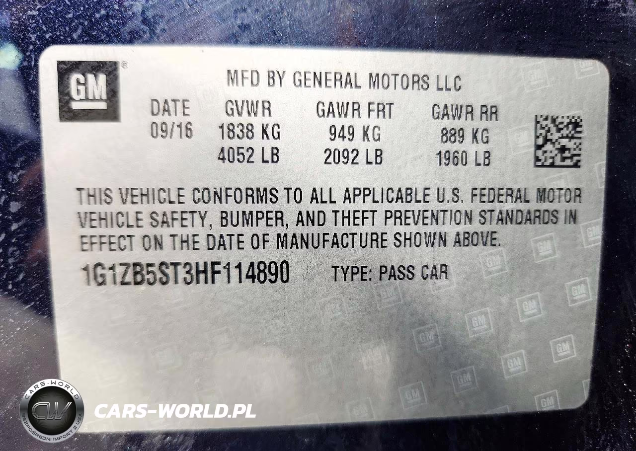 2017 Chevrolet Malibu Ls VIN:1G1ZB5ST3HF114890 - 12