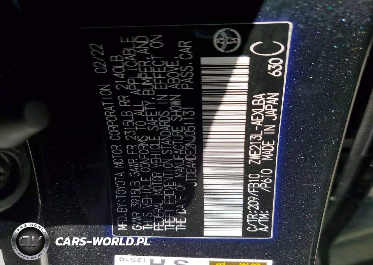 2022 Toyota Corolla Le VIN:JTDEAMDE2NJ051131 - 12