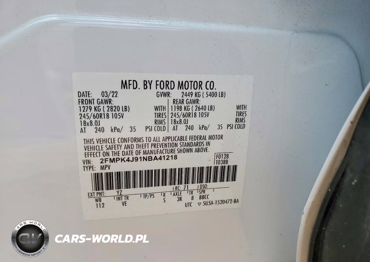 2022 Ford Edge Sel VIN:2FMPK4J91NBA41218 - 14
