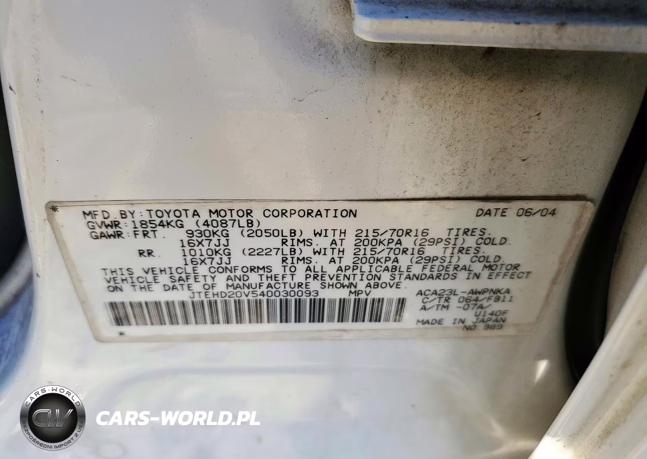 2004 Toyota Rav4 Base VIN:JTEHD20V540030093 - 13