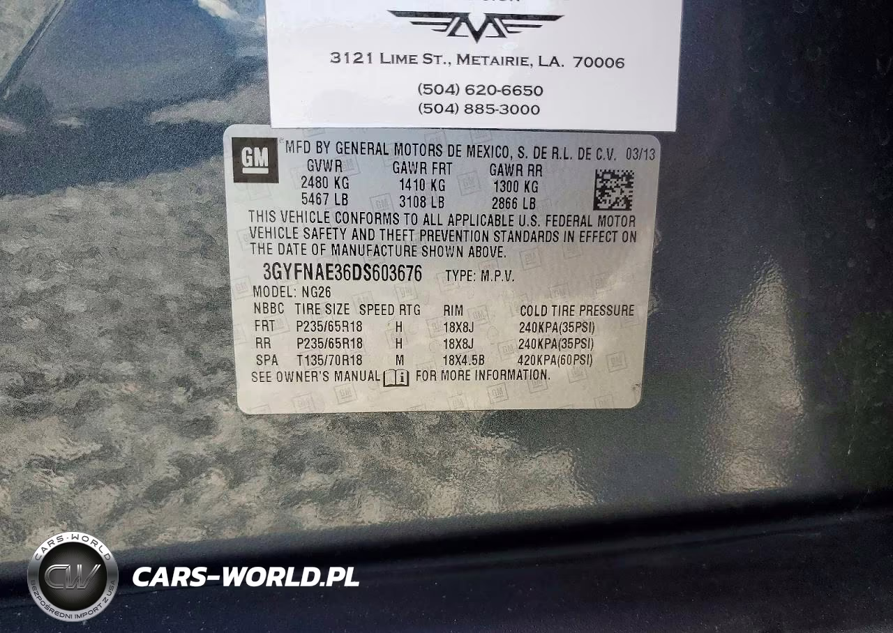 2013 Cadillac Srx VIN:3GYFNAE36DS603676 - 14