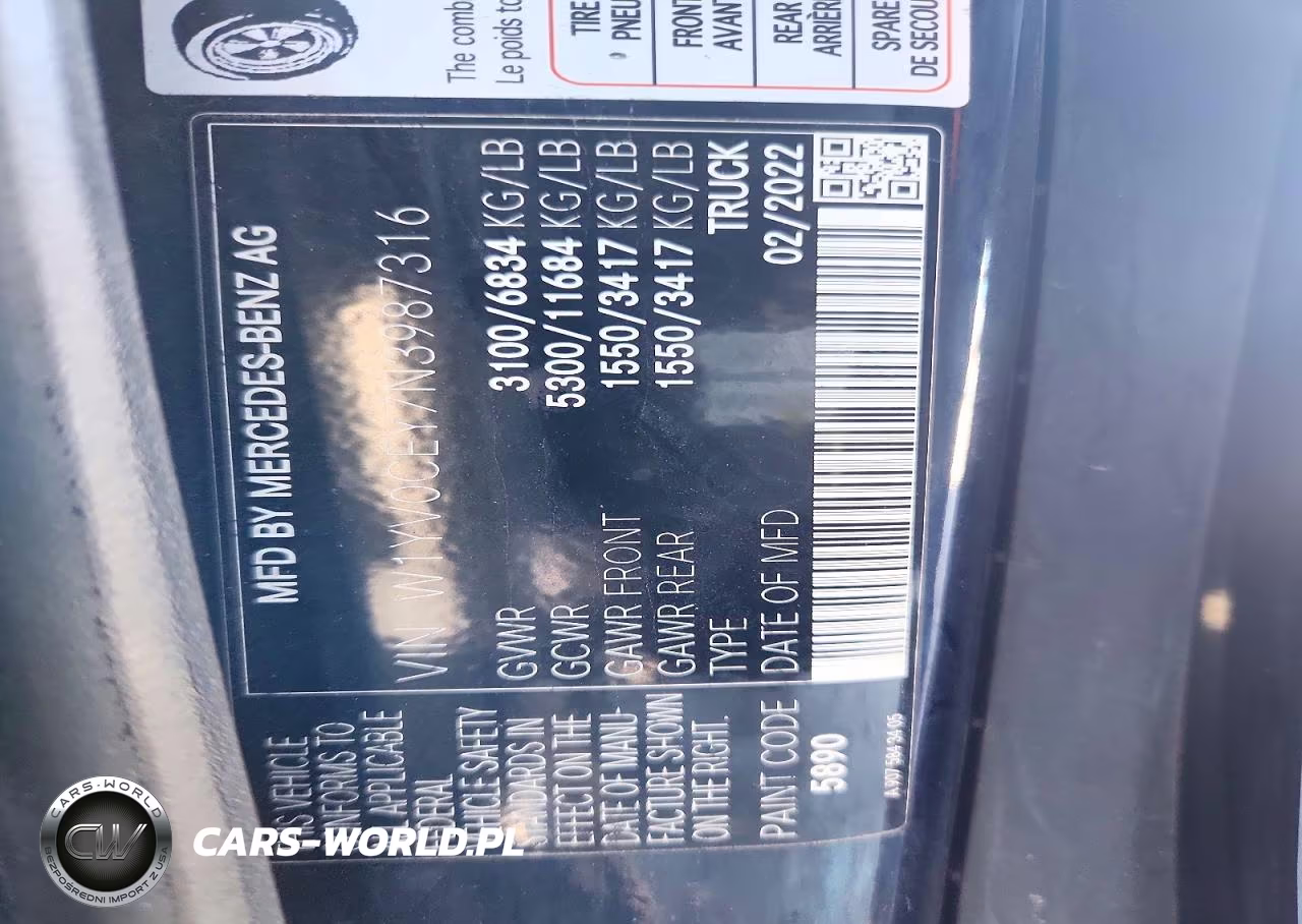 2022 Mercedes-Benz Metris VIN:W1YV0CEY7N3987316 - 13