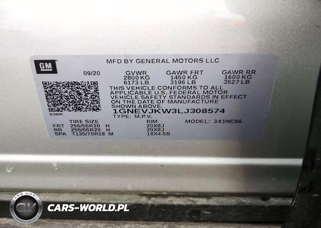 2020 Chevrolet Traverse Rs VIN:1GNEVJKW3LJ308574 - 12