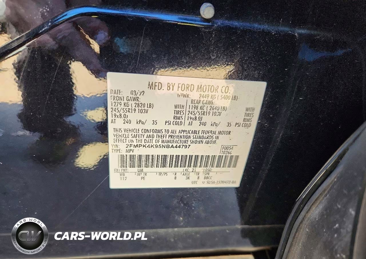 2022 Ford Edge Titanium VIN:2FMPK4K95NBA44797 - 13