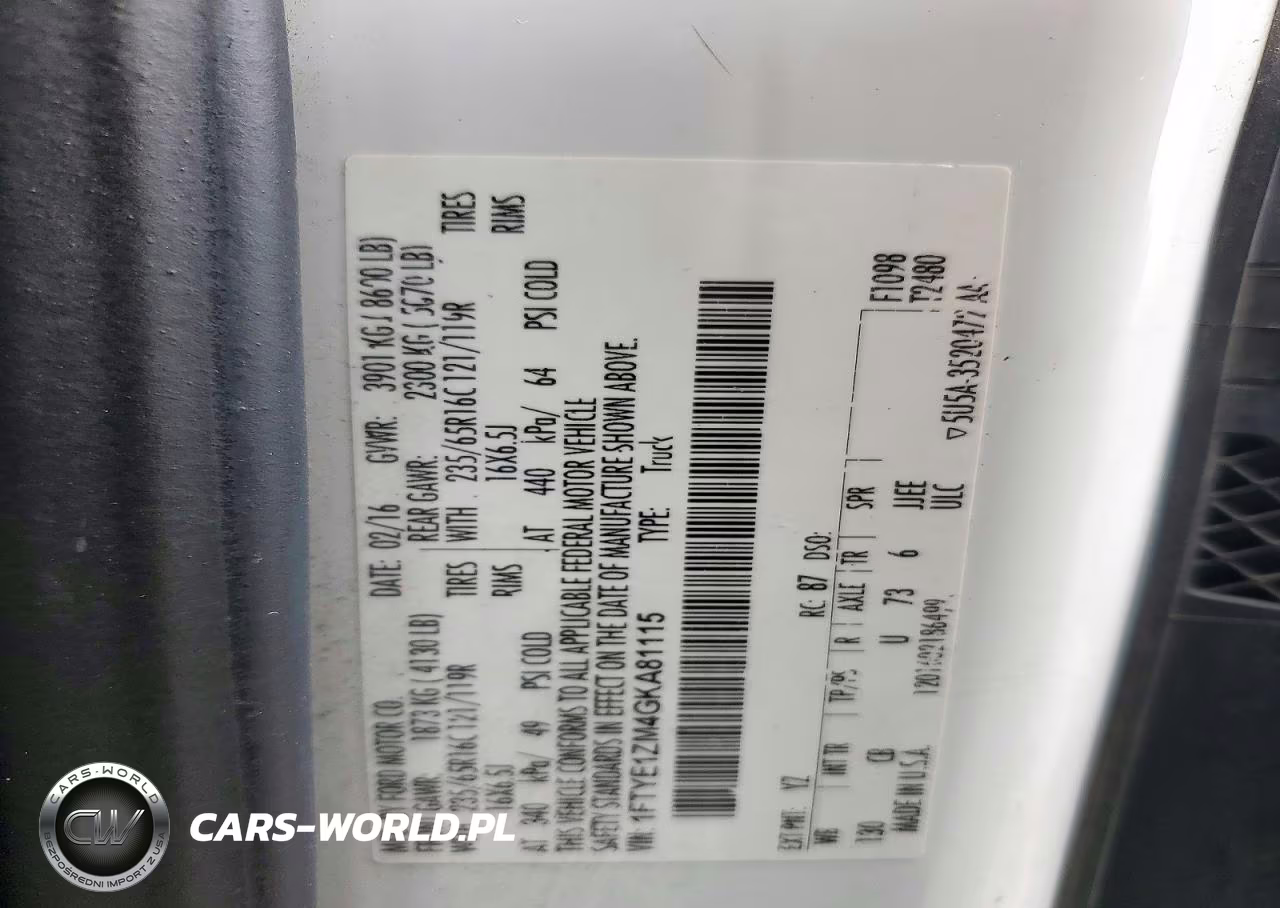 2016 Ford Transit T-150 VIN:1FTYE1ZM4GKA81115 - 13