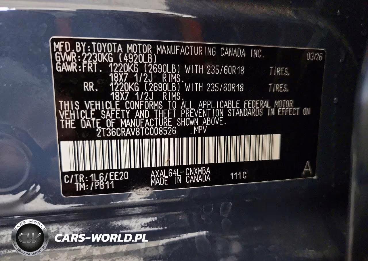2026 Toyota Rav4 Xle Premium VIN:2T36CRAV8TC008526 - 13