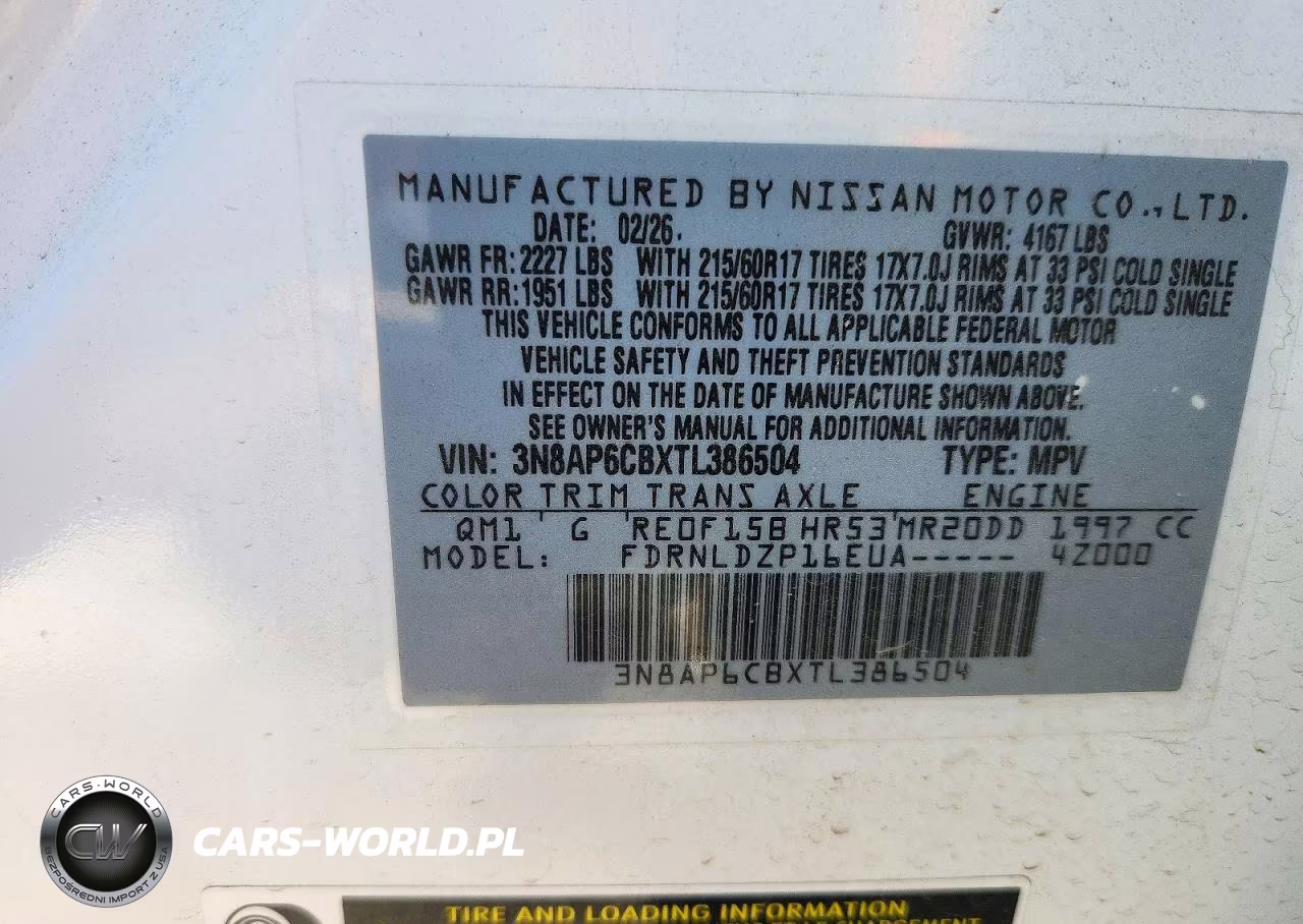2026 Nissan Kicks Sv VIN:3N8AP6CBXTL386504 - 13