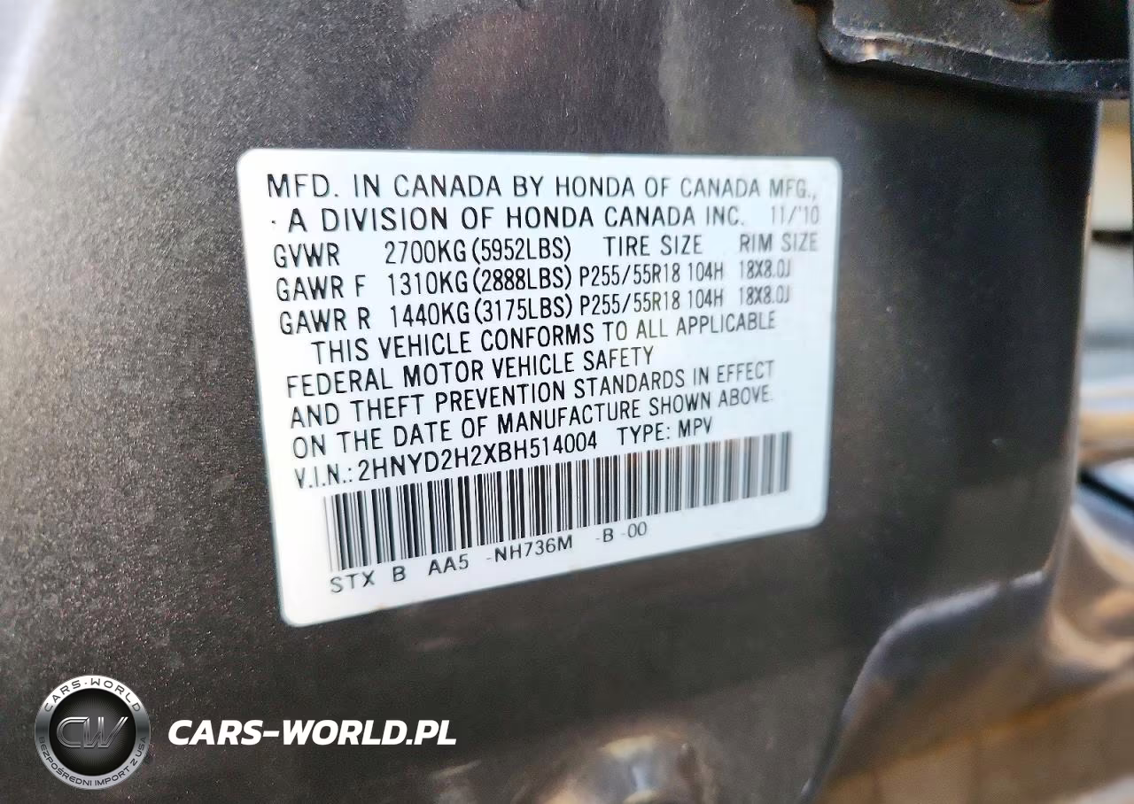 2011 Acura Mdx VIN:2HNYD2H2XBH514004 - 13
