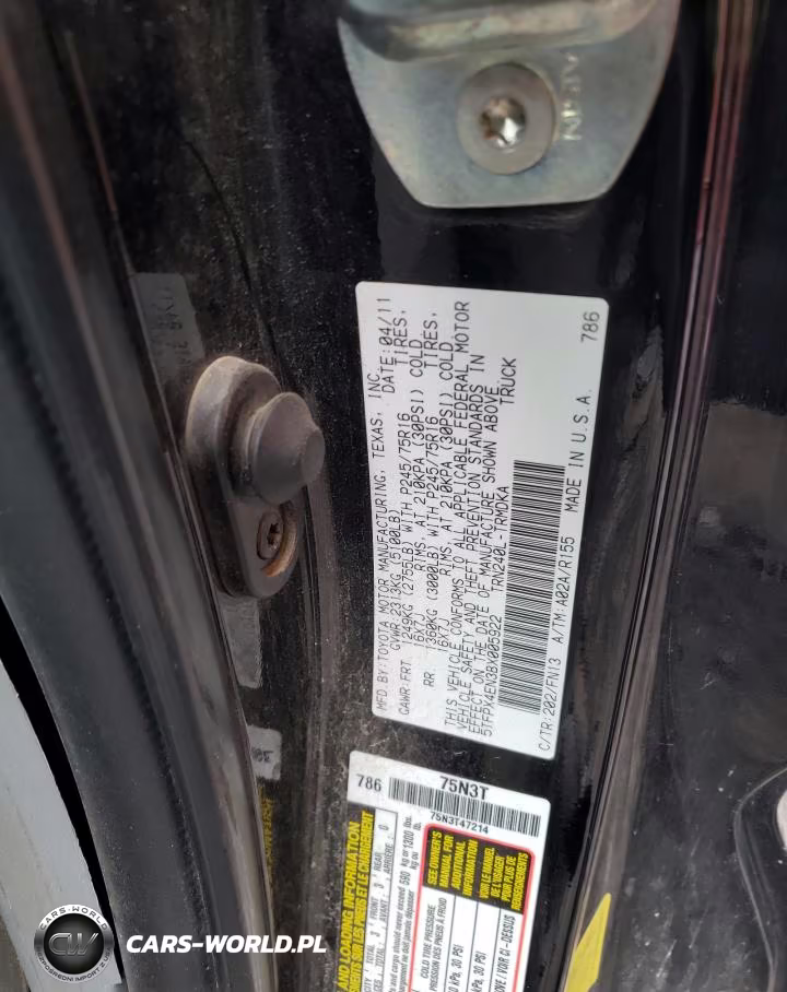 2011 Toyota Tacoma VIN:5TFPX4EN3BX005922 - 12