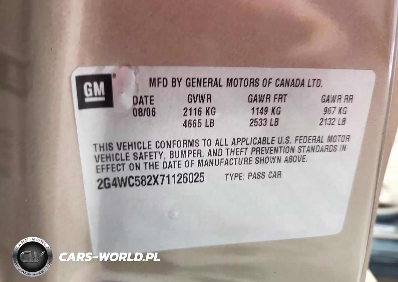 2007 Buick Lacrosse Cx VIN:2G4WC582X71126025 - 12