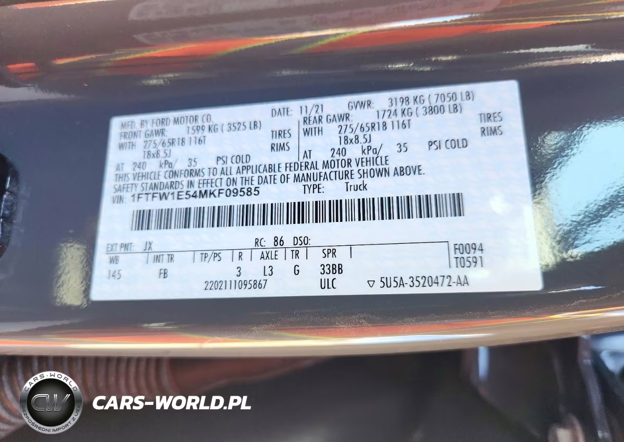 2021 Ford F150 Supercrew VIN:1FTFW1E54MKF09585 - 13