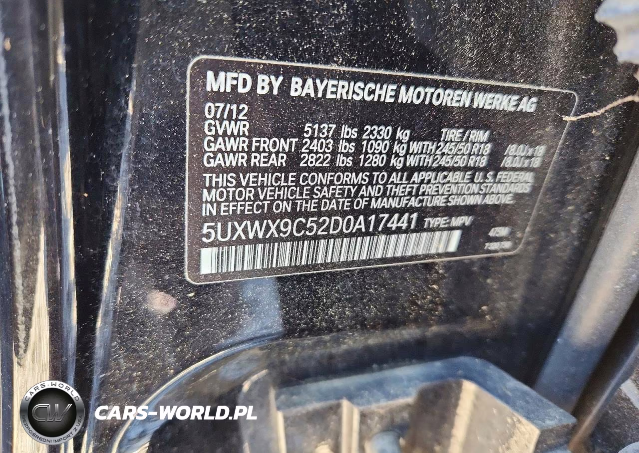 2013 BMW X3 xDrive28I VIN:5UXWX9C52D0A17441 - 13