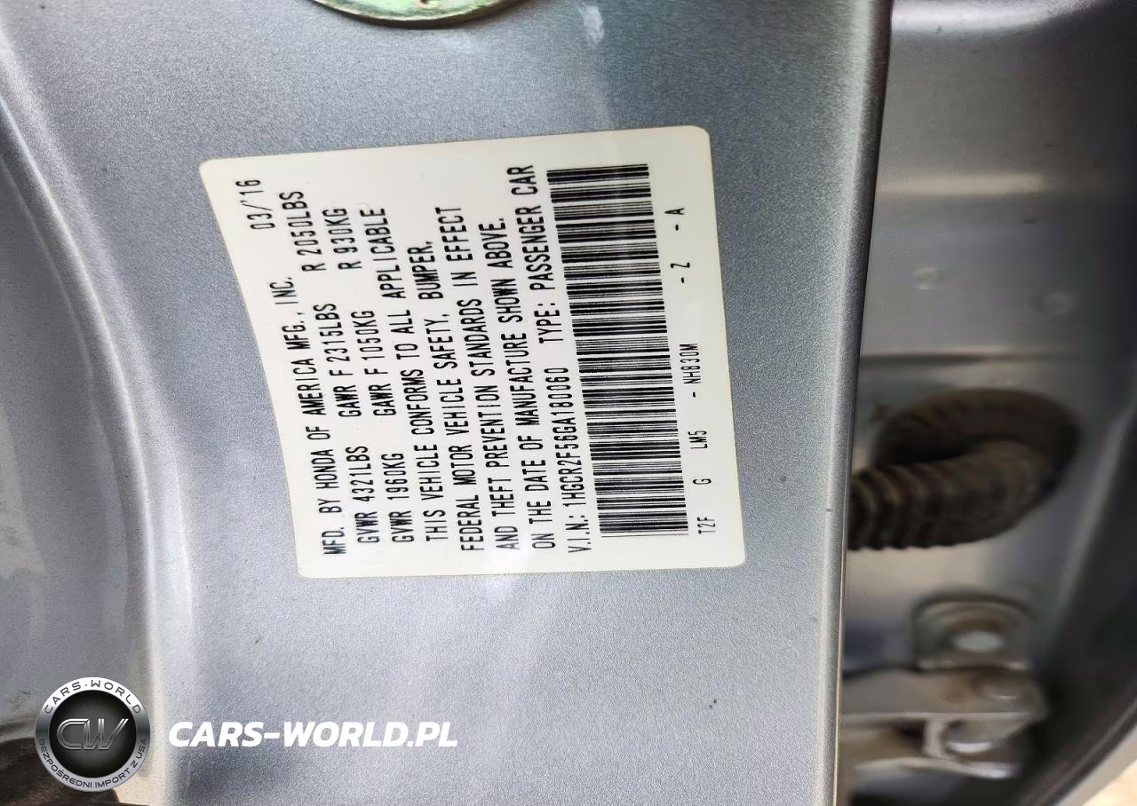 2016 HONDA ACCORD SPORT VIN:1HGCR2F56GA180060 - 12