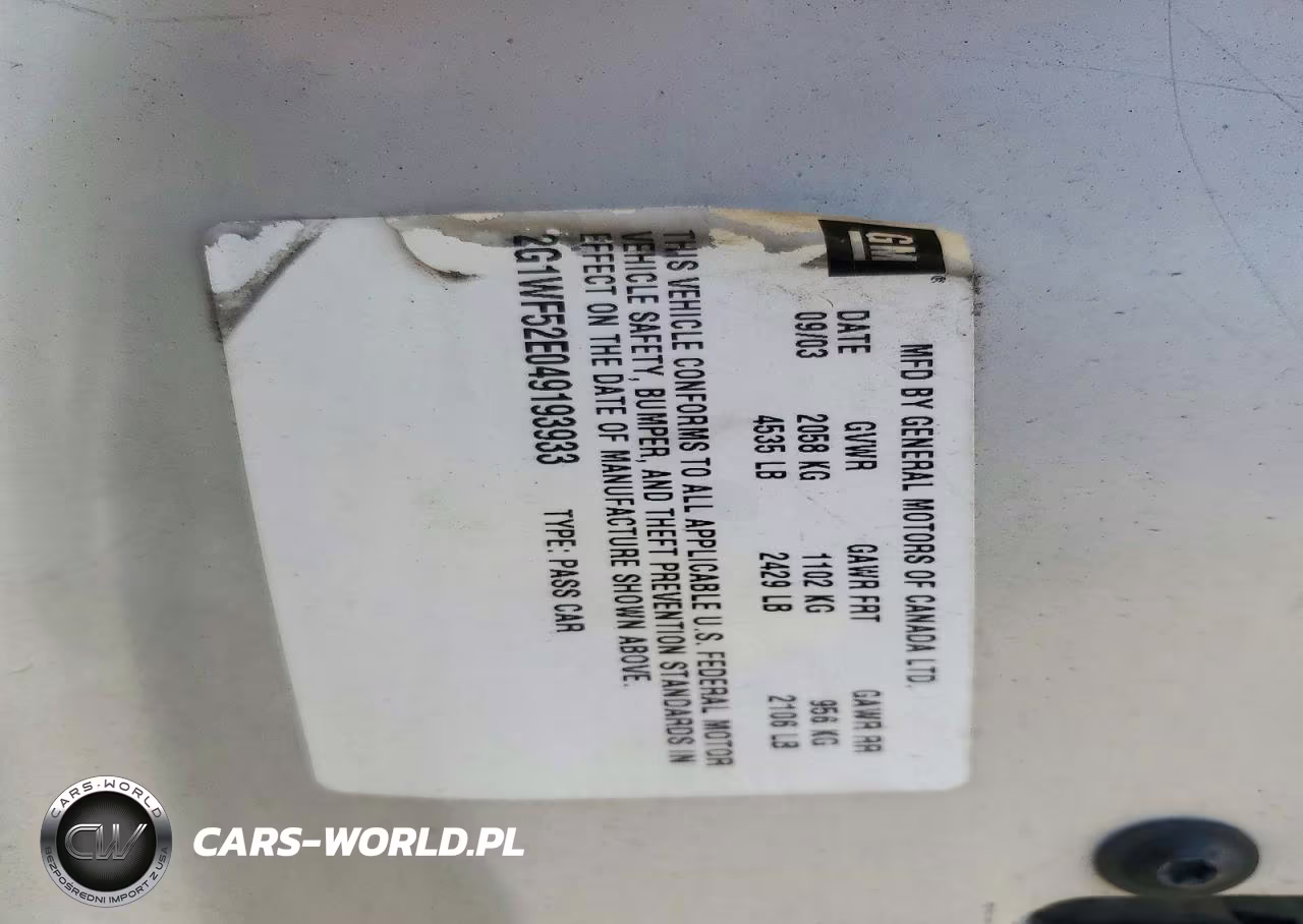 2004 Chevrolet Impala VIN:2G1WF52E049193933 - 12