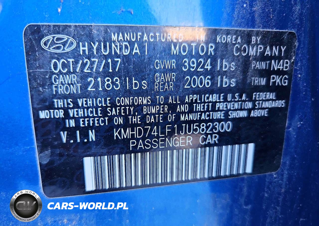 2018 Hyundai Elantra Se VIN:KMHD74LF1JU582300 - 13