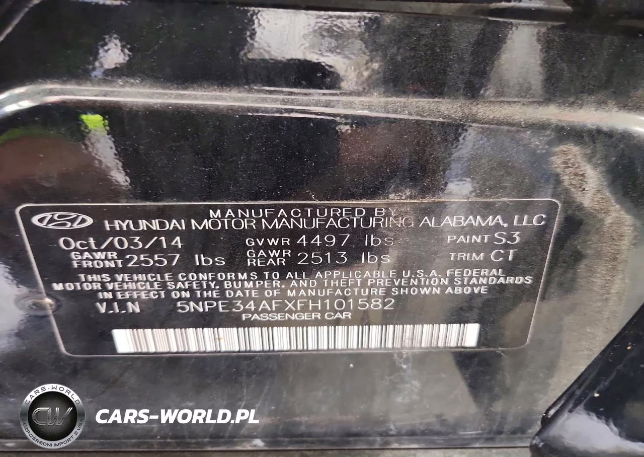 2015 Hyundai Sonata Limited VIN:5NPE34AFXFH101582 - 12