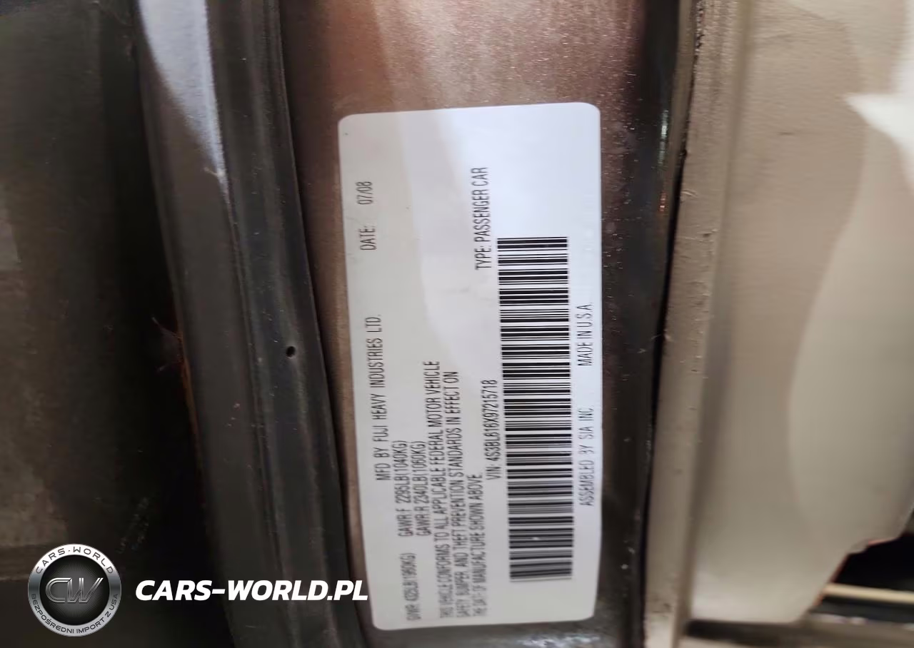 2009 Subaru Legacy 2.5I VIN:4S3BL616397226124 - 12