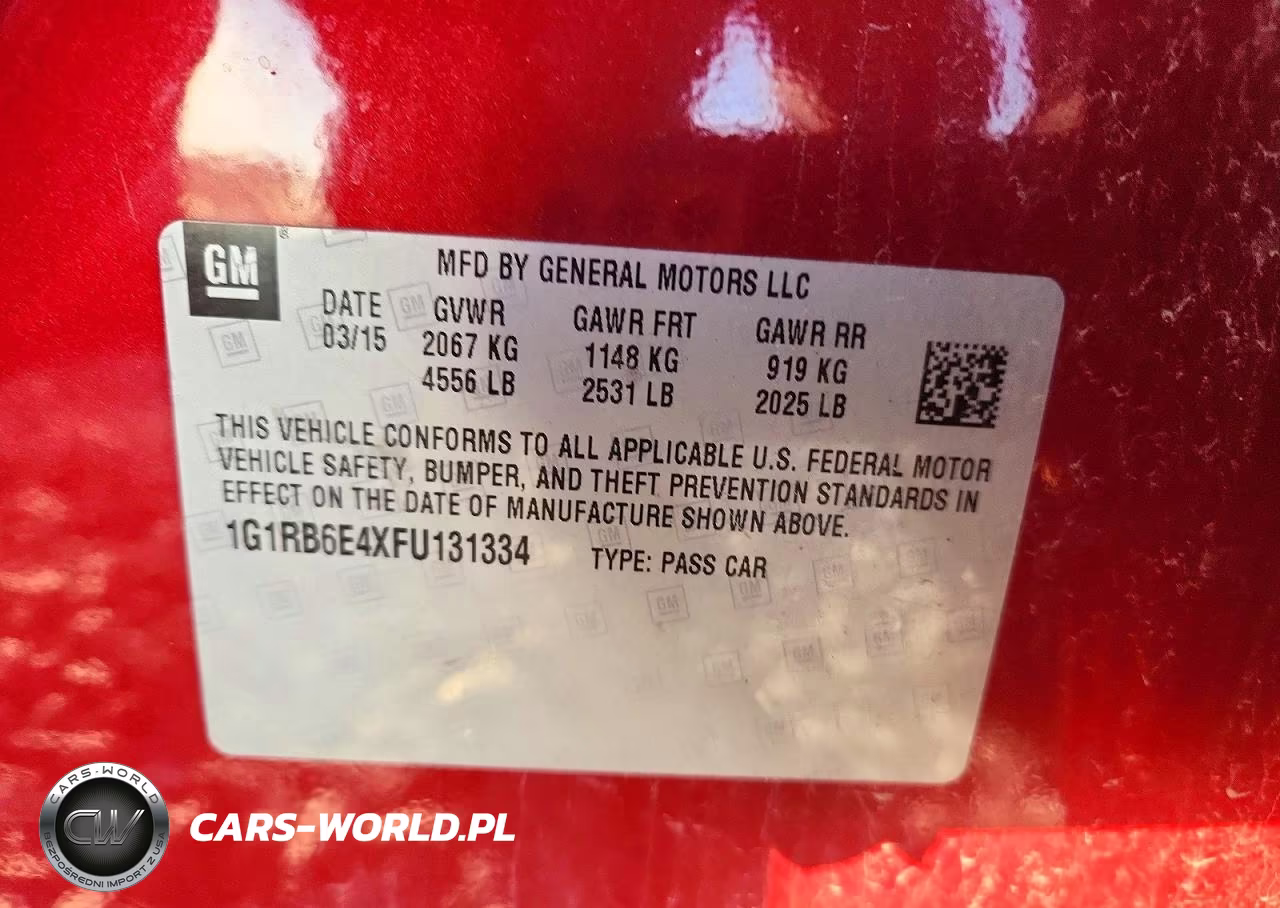 2015 Chevrolet Volt VIN:1G1RB6E4XFU131334 - 12