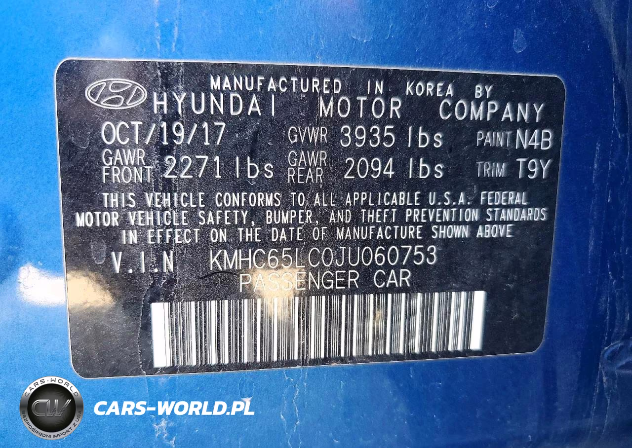 2018 Hyundai Ioniq Blue VIN:KMHC65LC0JU060753 - 12
