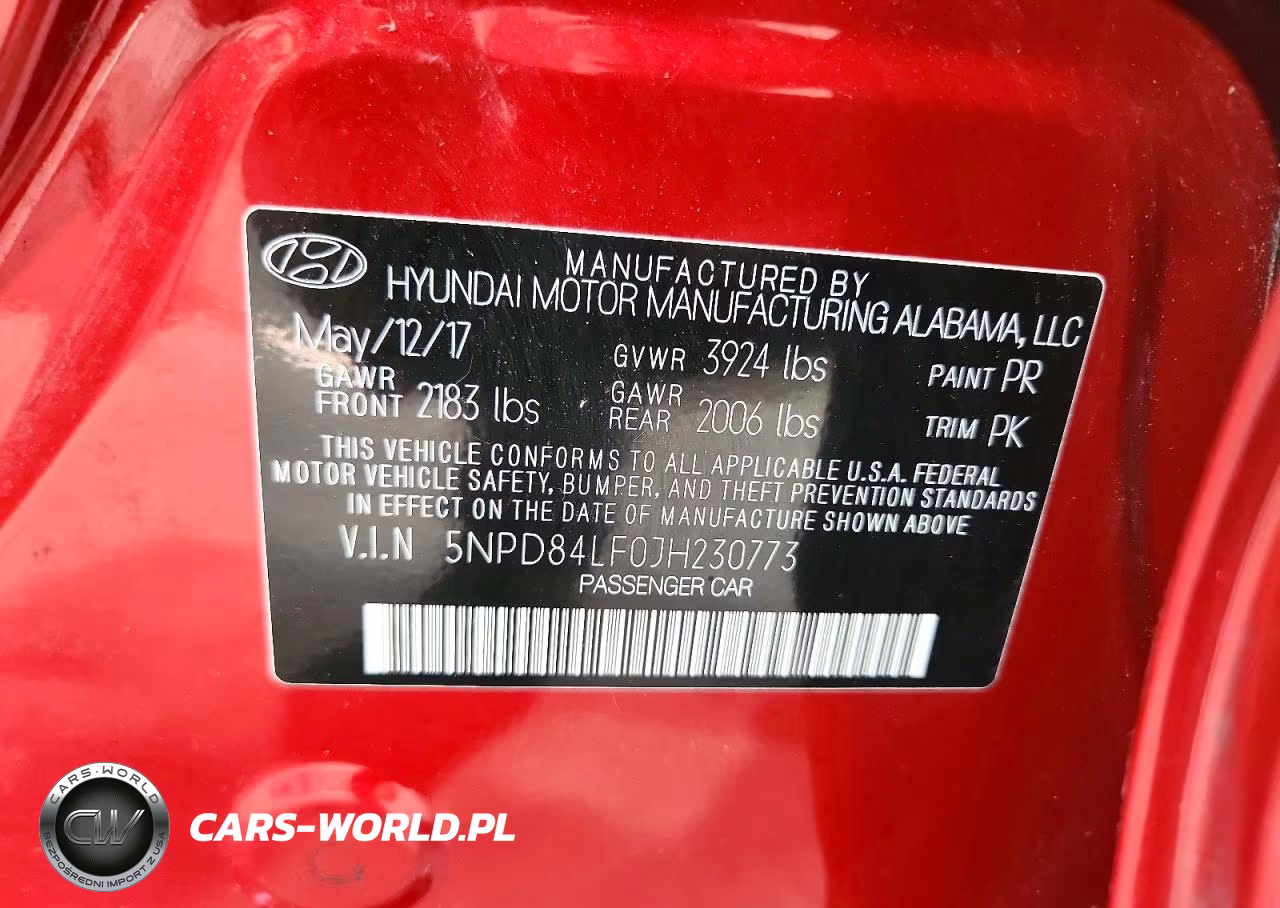 2018 Hyundai Elantra VIN:5NPD84LF0JH230773 - 12