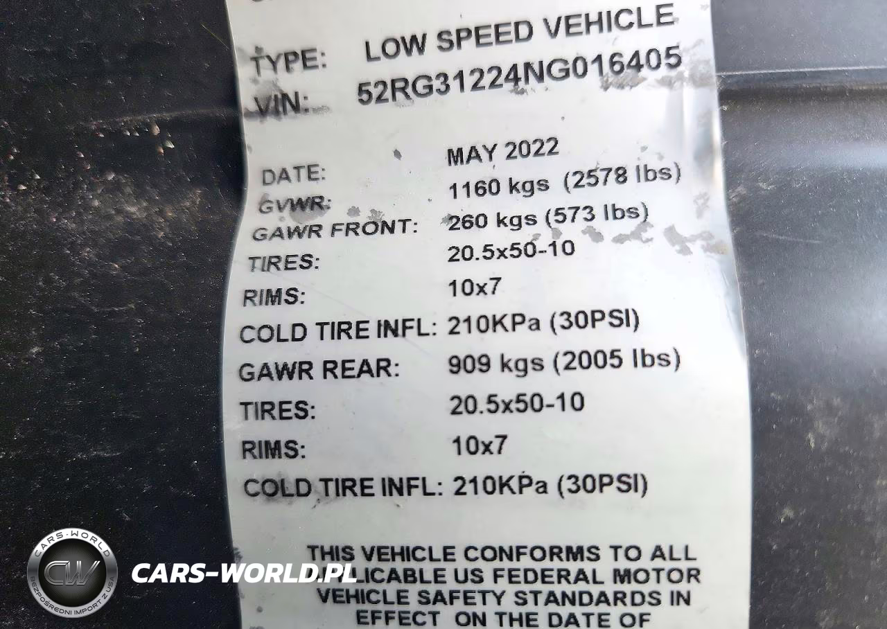 2023 Star Ev Golf Cart VIN:52RG31224NG016405 - 10